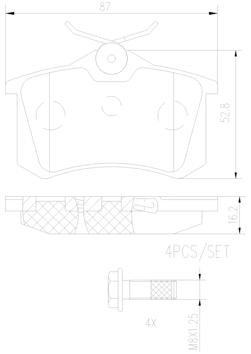 Pastilha de Freio Traseiro Brembo Cerâmica Citroen - P68024N - Imagem 2