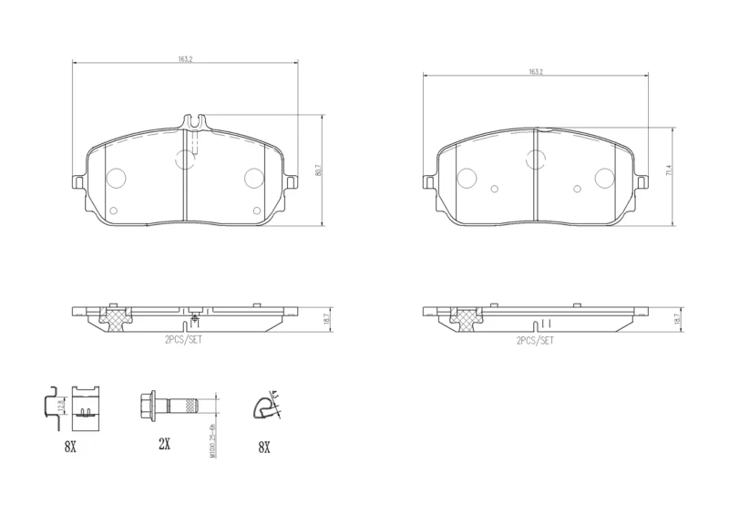 Pastilha de Freio Dianteiro Brembo Mercedes - P50152 - Imagem 4