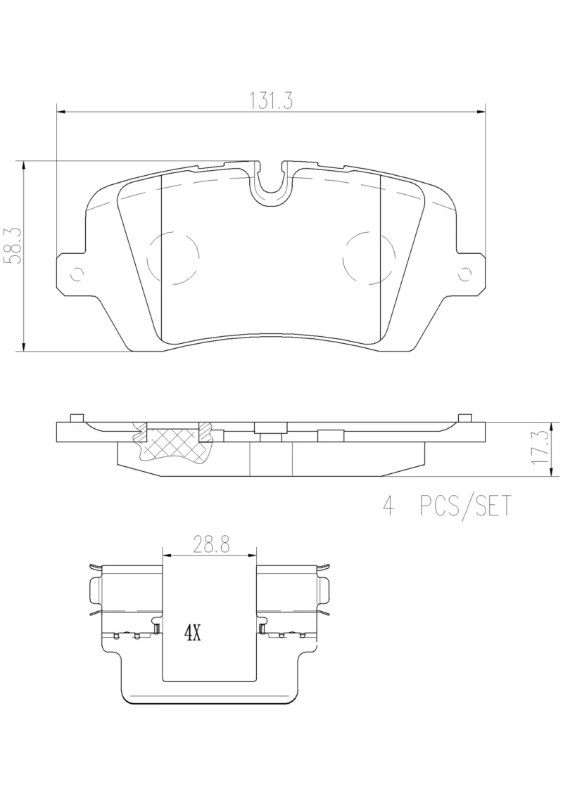 Pastilhas de Freio Traseiras Cerâmica Brembo - P44021N - Imagem 2