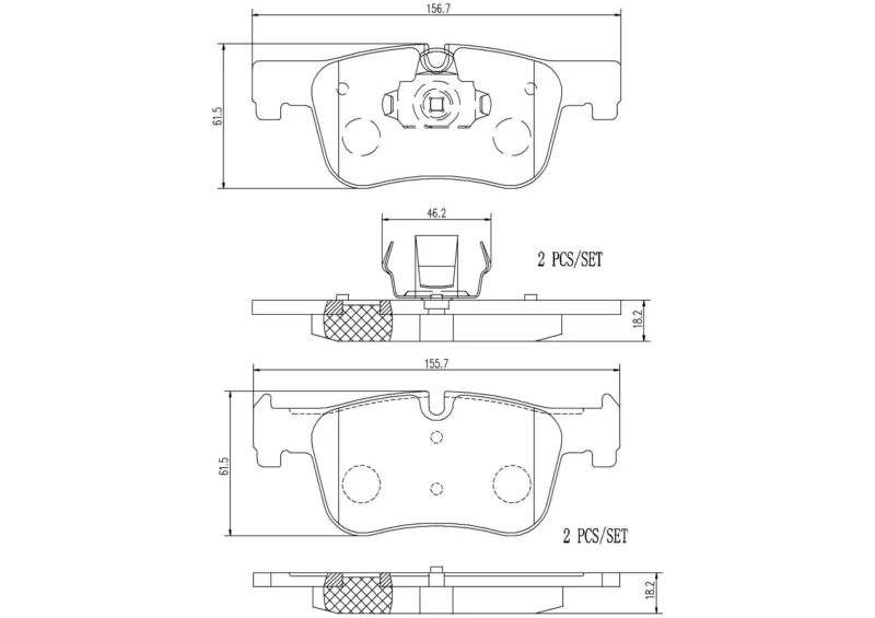 Pastilhas de Freio Dianteira Brembo Cerâmica BMW 116i 118i 320i - P06070N - Imagem 2