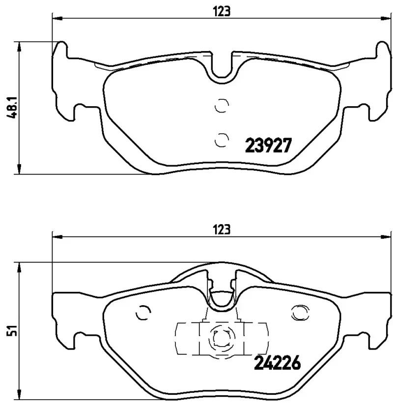 Pastilhas de Freio Traseira Brembo BMW X1 Série 1 Série 3 - P06038 - Imagem 4