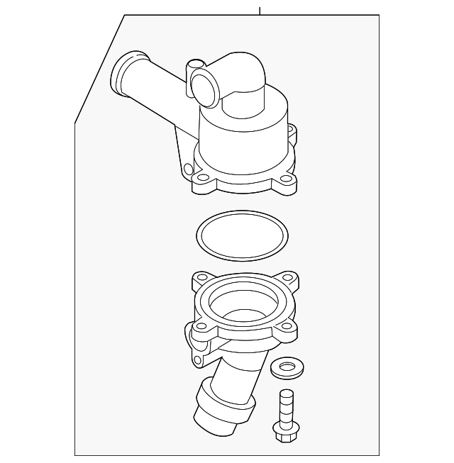 Conjunto da Válvula Termostática (Carcaça com Termostato) — Audi RS3 — 07K-121-115-D